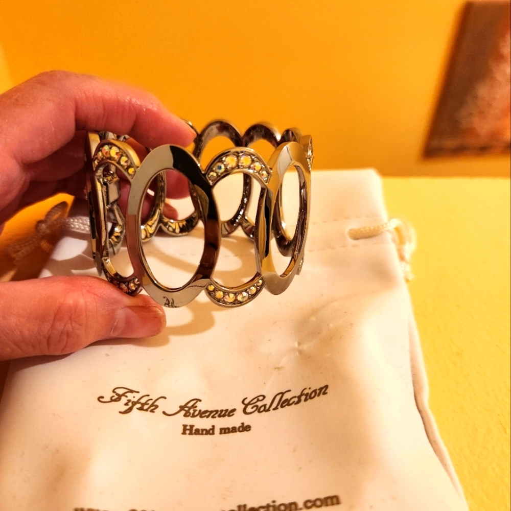 Fifth Avenue Collection silver bracelet with faux diamonds